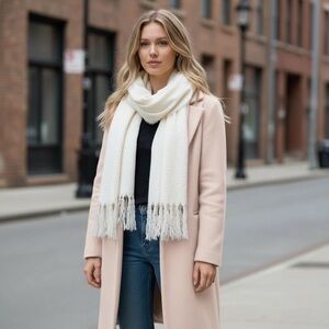 NWT Style & Co. Women’s Ivory Chenille Scarf with Fringe Gifts‎ Stocking Stuffer